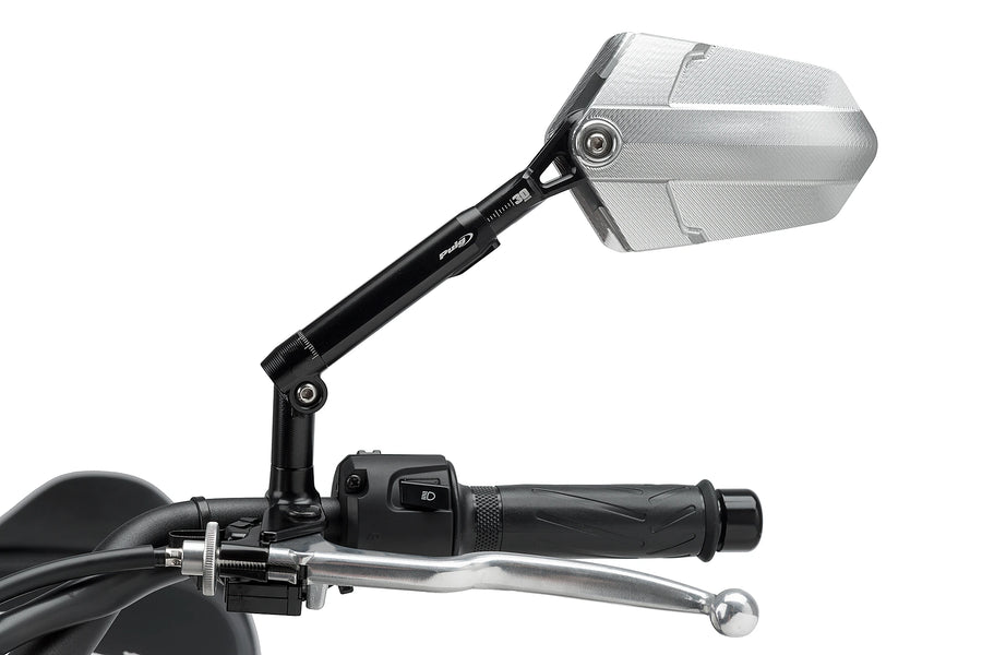 HARLEY-DAVIDSON SPORTSTER S RH 1250 S [2025] - PUIG Explorer Rückspiegel links | Schwarz / Aluminium eloxiert | PUIG 014ND