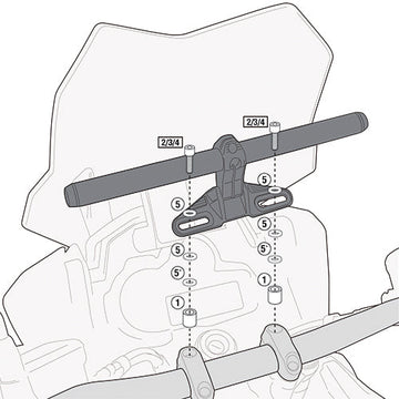 Yamaha FZ6 600 Fazer S2 [2007–2011] – Montagekit für Smart Bar oder Smart Mount