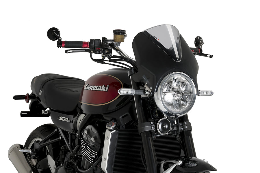 KAWASAKI Z 900 RS SE [2025] - PUIG Vision Windshield | Black / Tinted | PUIG 024NH