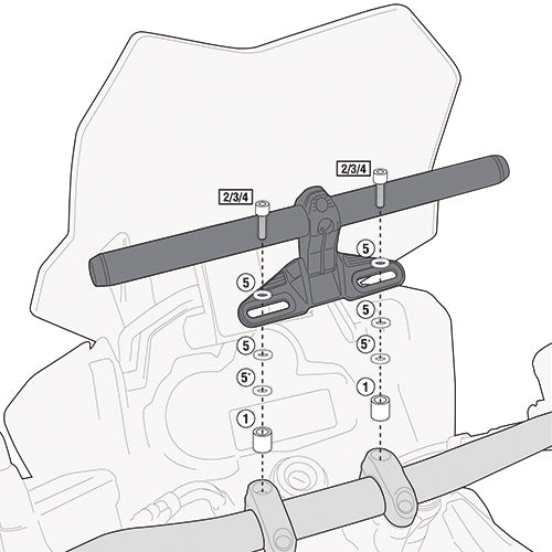 Honda CBR 650 F [2014–2016] – Montagekit für Smart Bar oder Smart Mount