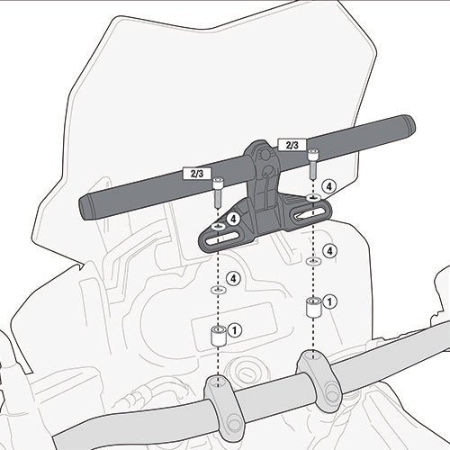 Honda XL 700 V Transalp [GIVI] - Montagekit für Smart Bar oder Smart Mount