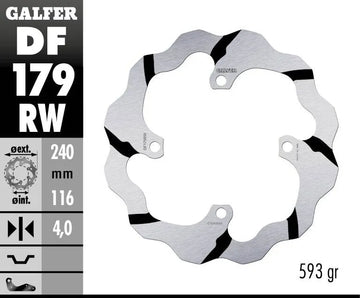 Kawasaki KX 250 F [2015-2018, 2019] - BRAKE DISC FIXED WAVE GROOVED OVERSIZE – Picture 2