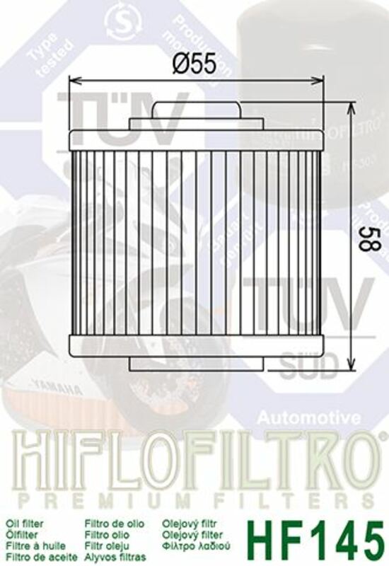 Yamaha XT 600 [HIFLOFILTRO] - Oil filter front view