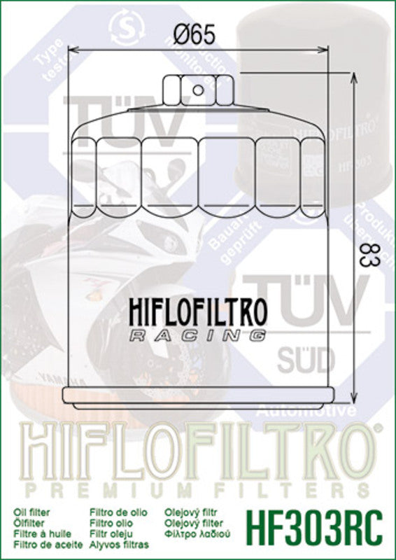 Honda CBR 900 RR Fireblade [HiFlofiltro] - Racing oil filter