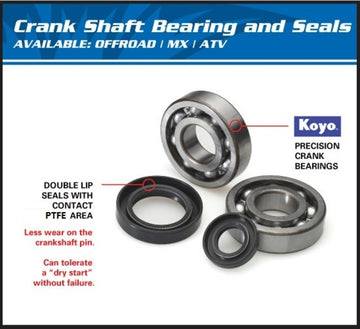 Yamaha Yfs 200 Blaster [ALL BALLS] - crankshaft bearing and oil seal set