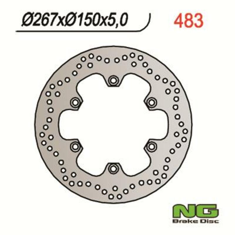 Yamaha Fzr 1000 Exup [NG BRAKE DISC] - round rigid brake disc