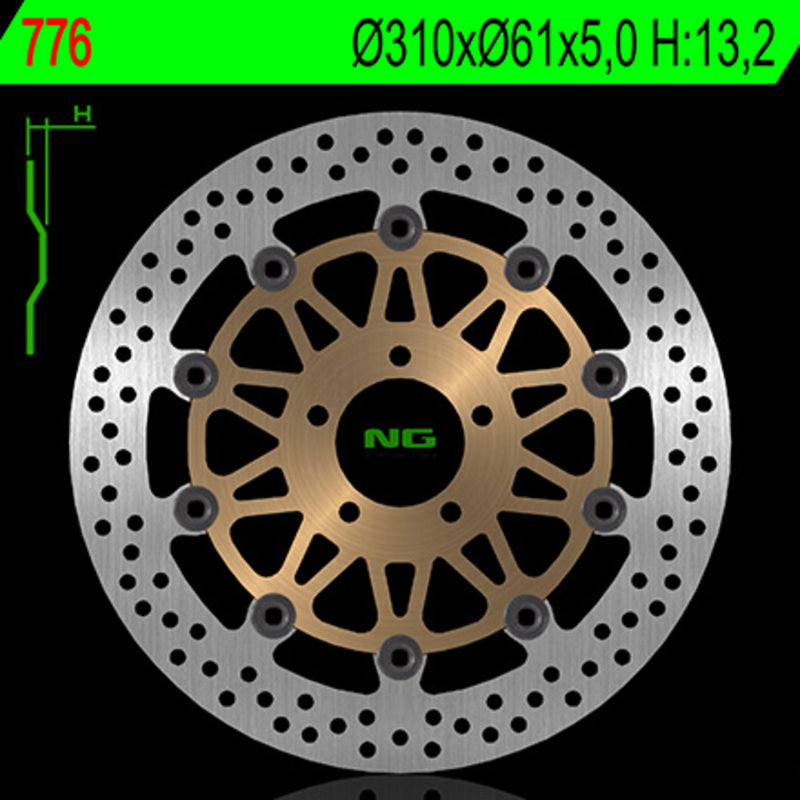 Kawasaki Zrx 1200 [NG BRAKE DISC] - round floating brake disc