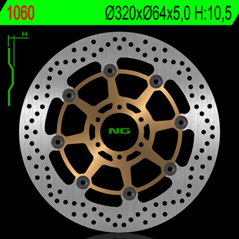 Moto Guzzi Breva 750 [NG BRAKE DISC] - round floating brake disc