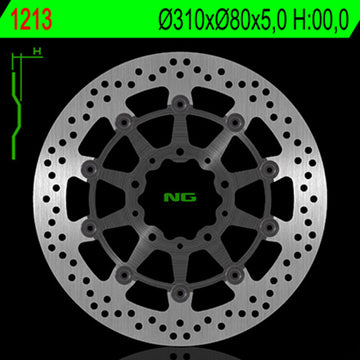 Kawasaki Z 800 [NG BRAKE DISC] - round floating brake disc