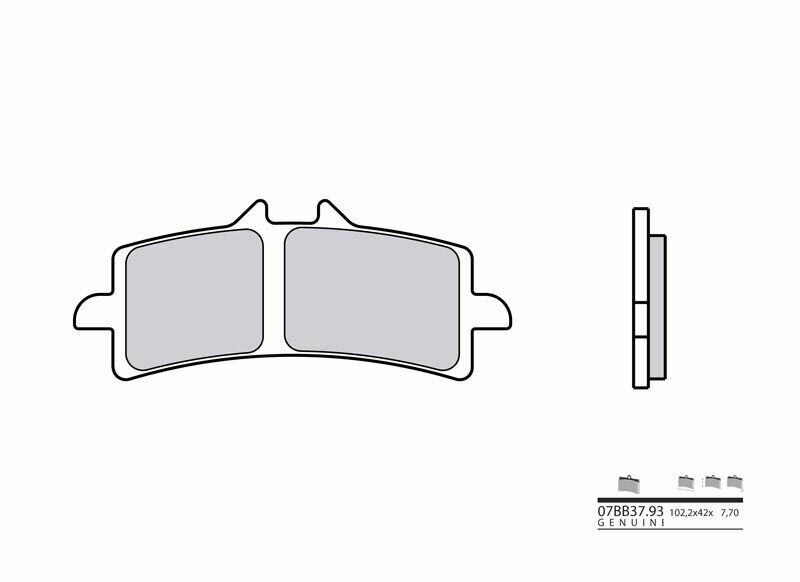 Aprilia Tuono 1100 [BREMBO] - Genuine sintered metal brake pads - 07BB3793