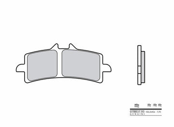 Aprilia Tuono 1100 [BREMBO] - Genuine sintered metal brake pads - 07BB3793