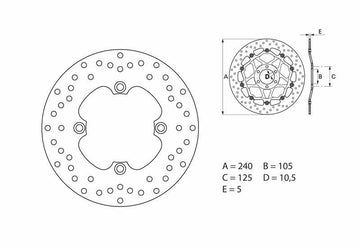 Honda Cb 900 [BREMBO] - Series Oro round rigid brake disc