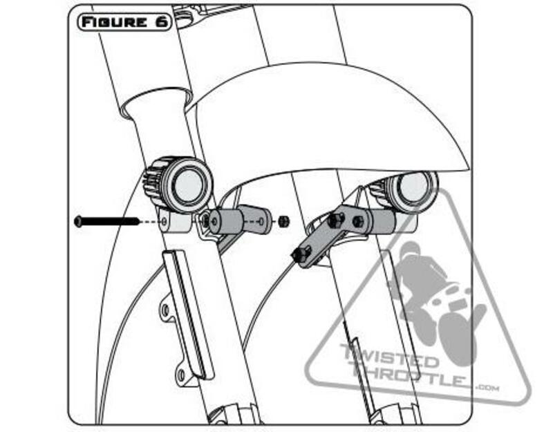 Harley Davidson Fls [DENALI] - Lighting Bracket Fender Harley Davidson