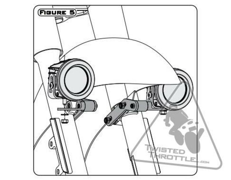 Yamaha Xv 950 [DENALI] - Lighting bracket Kawasaki Vulcan/Yamaha Star Cruisers
