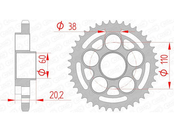 Hypermotard 939 [AFAM] - Sprocket Steel Standard - 525