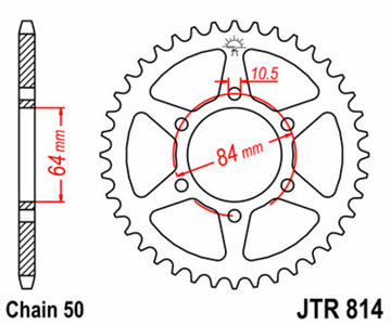 Suzuki GT 550 [JT Sprockets] - Standard steel pinion at the back