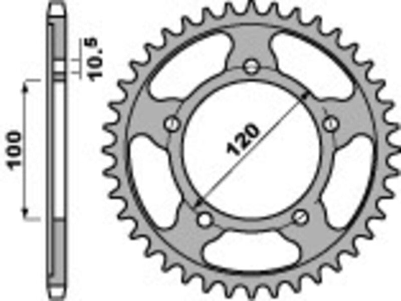 Aprilia Smv 750 Dorsoduro [PBR] - Sprocket aluminum standard - 525