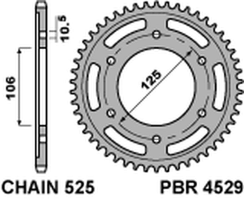 Triumph Street Triple [PBR] - Sprocket Aluminum Standard - 525