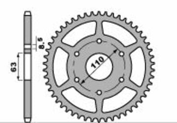 Husqvarna Svartpilen [PBR] - Sprocket aluminum reinforced - 520
