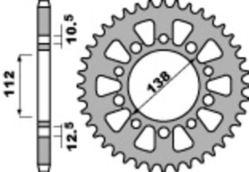 Yamaha Niken 900 Niken Gt 900 [PBR] - Sprocket aluminum reinforced - 525