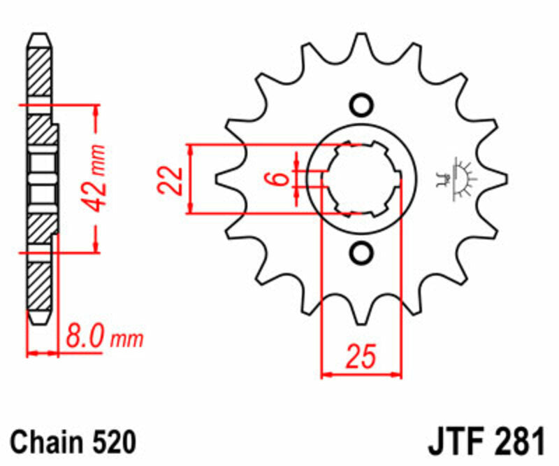 Honda XL 500 R [Jt Sprockets] - Standard Stahlritzel