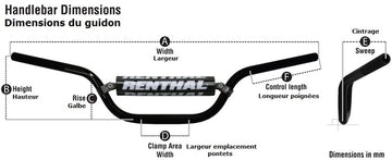 Yamaha Xtz 750 [RENTHAL] - ATV 7/8" 607 Yamaha YFM660 (Raptor) handlebars