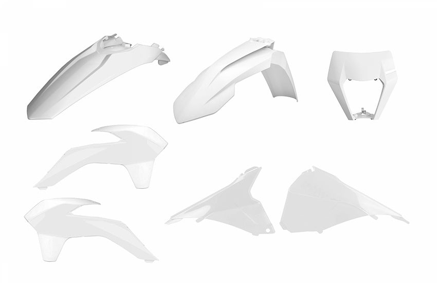 KTM 250 EXC F [2014-2016] - Enduro Restyling Plastik-Kit Weiß KTM EXC