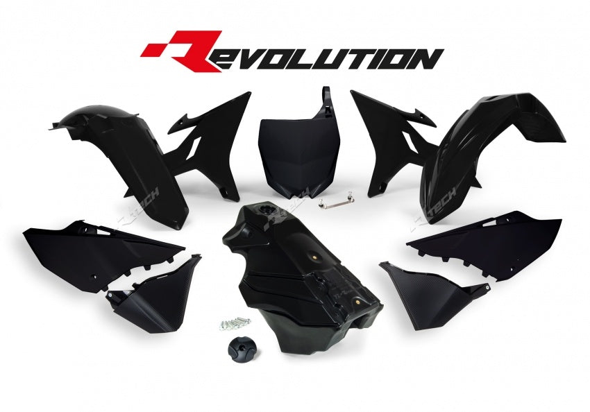 Yamaha YZ 250 (CG 17) [2004] - Plastik-Kit Revolution schwarz inkl. Tank Yamaha YZ125/250
