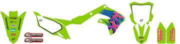 Kawasaki KX 250 (KX 250 R) [2005-2008] - Retro Graphic Kit - Kawasaki KX125/250