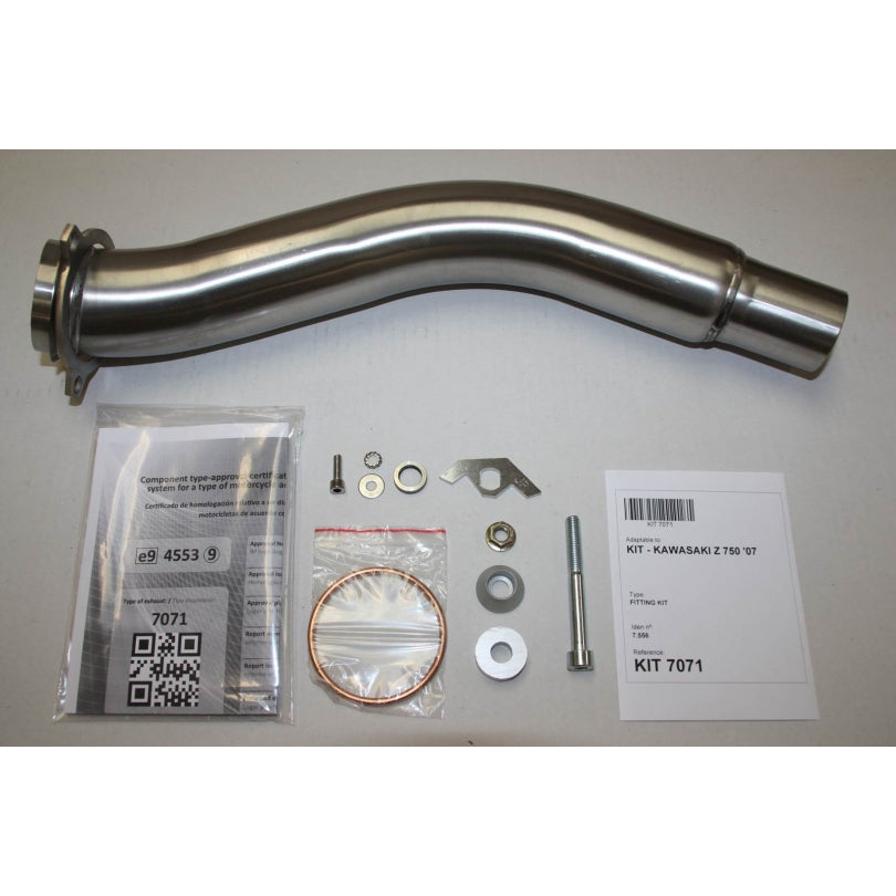 Kawasaki Z 750 R Z750N [2011-2012] - Hexoval Endtopf Edelstahl / Endkappe schwarz