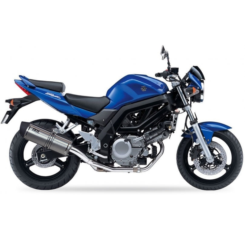 Suzuki SV 650 S [2004-2008] - Hexoval Endtopf Edelstahl / Endkappe Edelstahl schwarz - OS8254VSE