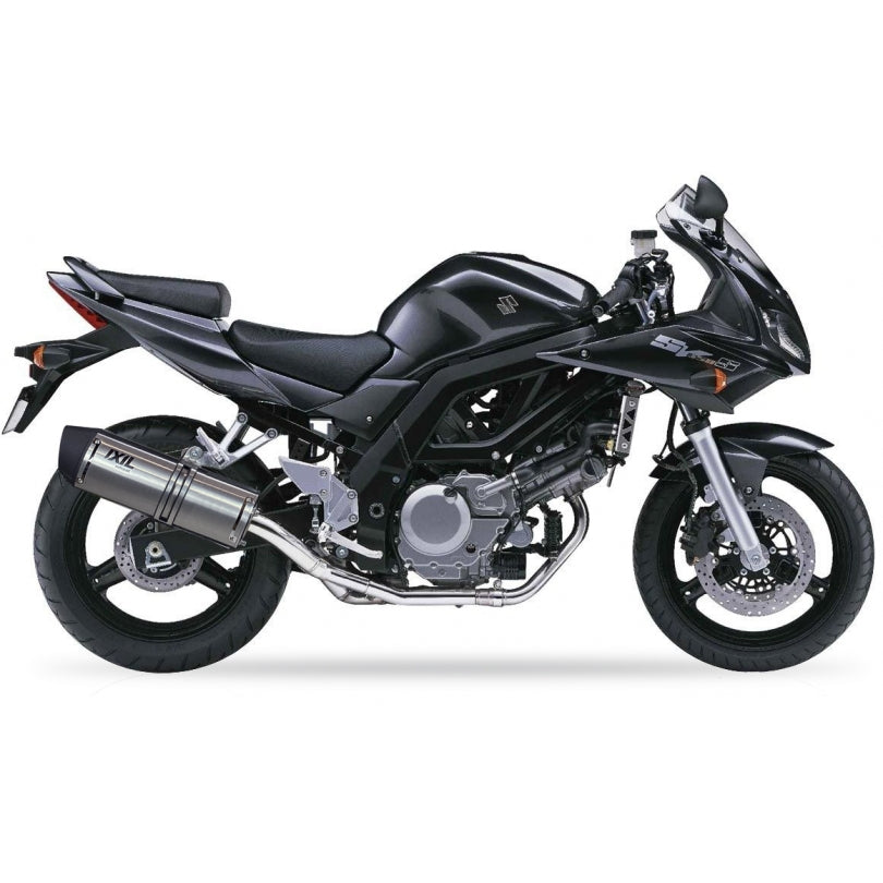 Suzuki SV 650 S ABS [2007-2012] - Hexoval silencer stainless steel / end cap stainless steel black - OS8056VSE