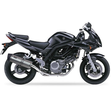 Suzuki SV 650 S ABS [2007-2012] - Hexoval Endtopf Edelstahl / Endkappe Edelstahl schwarz - OS8056VSE