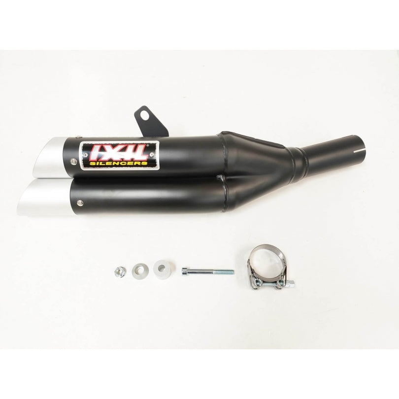 Honda CBR 500 R ABS PC44 [2013-2015] - Hyperlow Endtopf Edelstahl schwarz / Endkappe Aluminium - XH6333XB