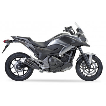 Honda Nc 750 S Dct [IXIL] - Hyperlow silencer stainless steel black / end cap aluminum - XH6362XB - 0