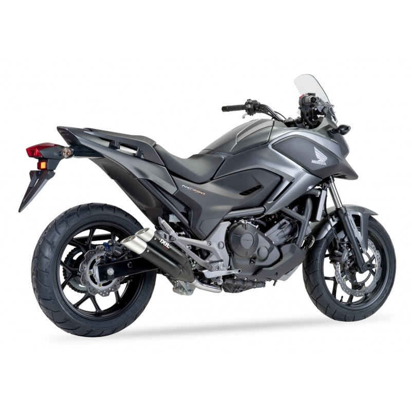 Honda Nc 700 [IXIL] - Hyperlow silencer stainless steel black / end cap aluminum - XH6362XB