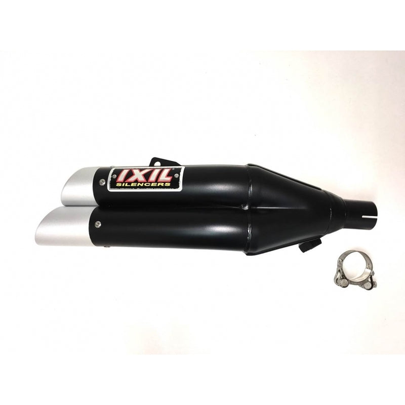 Honda Nc 700 [IXIL] - Hyperlow silencer stainless steel black / end cap aluminum - XH6362XB