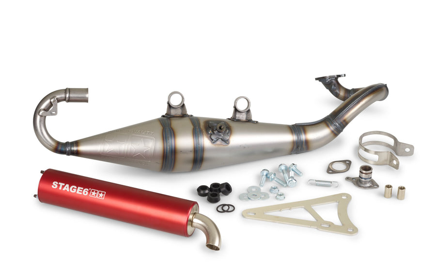 MBK Nitro 50 2T LC [2013–] - Auspuff Pro Replica MK2 Rot