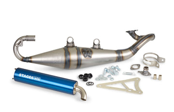 MBK Nitro 50 2T LC [2013–] - Auspuff Pro Replica MK2 Blau