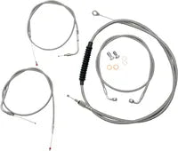 Harley Davidson Flst [LA CHOPPERS] - Standard Stainless Steel Covered Handlebar Cable/Brake Line Kit