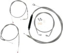 Harley Davidson Flst [LA CHOPPERS] - Standard Stainless Steel Covered Handlebar Cable/Brake Line Kit