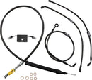 Harley Davidson Fxdrs 114 [LA CHOPPERS] - Standard Midnight Braided Handlebar/Brake Line Kit