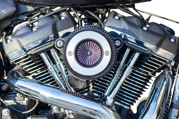 Harley-Davidson FXFB 1750 Softail Fat Bob 107 [2021] - Air Stinger Stealth Luftfiltersatz – Oberfläche: Schwarz, Verchromt – Bild 2