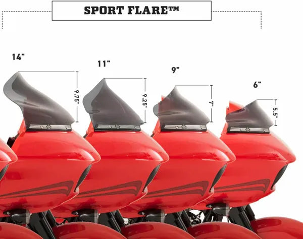 Harley Davidson Fltr [KLOCK WERKS] – Sport Flare® Windshield