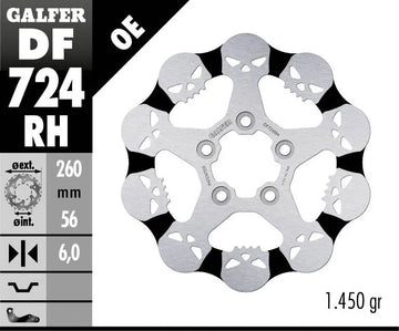 Harley-Davidson XR 1200 [2008-2010] - Fixed brake disc Skull - picture 2