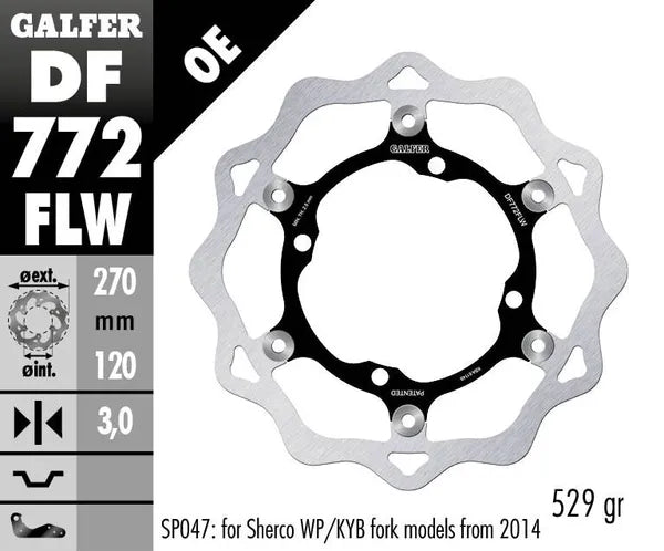 Sherco FST 250 [2019] - floating wave brake disc, grooved – picture 4