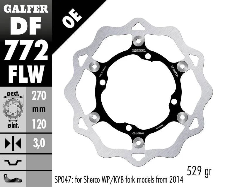 Sherco FST 250 [2019] - floating wave brake disc, grooved – picture 2