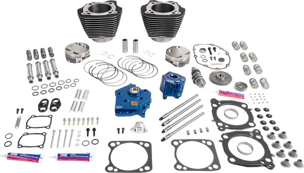 Harley-Davidson Fxlrs 1923 ABS [2026] - 129" Power Package Motorleistungs-Kit – Oberfläche: Schwarz, Hervorgehobene Lamellen – Merkmal: Verchromte Stößelstangenrohre – Bild 2