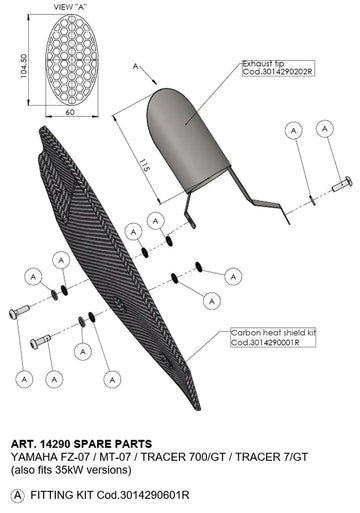 Yamaha Tracer 700 [LEOVINCE] – Custom exhaust end cap