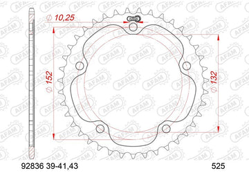 MV Agusta Turismo Veloce 800 Lusso [2021-2023] - Kettenkit 525XHR3 16/39-114 - Standard Kettenrad